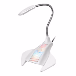 Mars Gaming MMICW, Microphone de table, Avec fil, USB, Blanc, 1,5 m, 120 mm