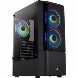 Boitier Moyen Tour ATX AeroCool Quantum F RGB avec panneaux vitrés (Noir)