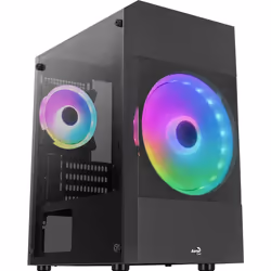 Aerocool Atomic Lite, Mini Tower, PC, Noir, micro ATX, Mini-ITX, ABS, SPCC, Acier, 15,8 cm