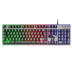 Mars Gaming MK220PT clavier USB Portuguais Noir, Gris