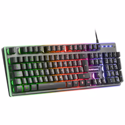 Mars Gaming MK220PT clavier USB Portuguais Noir, Gris