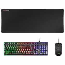 Mars Gaming MCPXBES, Taille réelle (100 %), USB, Clavier à membrane, LED RGB, Noir, Souris incluse