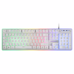 Mars Gaming MCPXWES clavier Souris incluse USB Espagnole Blanc