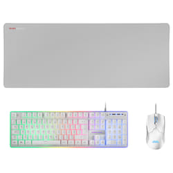Mars Gaming MCPXWPT clavier Souris incluse USB Portuguais Blanc