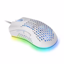 Mars Gaming MMEXW, Droitier, Optique, USB Type-A, 32000 DPI, Blanc