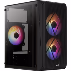 Aerocool CS107V2, Mini Tower, PC, Noir, micro ATX, Mini-ITX, Acrylonitrile-Butadiène-Styrène (ABS), SPCC, Acier, Jouer