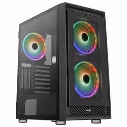 Aerocool Graphite V3, Midi Tower, PC, Noir, ATX, micro ATX, Mini-ITX, ABS, SPCC, Acier, Bleu, Vert, Rouge