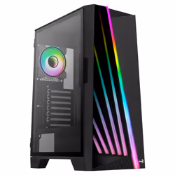 Aerocool Mirage, Midi Tower, PC, Noir, ATX, micro ATX, Mini-ITX, ABS, SPCC, Verre trempé, Bleu, Vert, Rouge