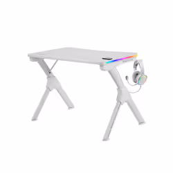 Mars Gaming MGDRGBW, Droit, Fibre de carbone, Acier, Jouer, Blanc, Blanc