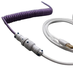 Ducky Premicord câble USB 1,8 m USB A USB C Violet, Blanc