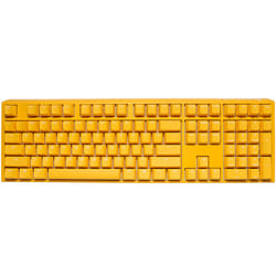 Ducky One 3 Yellow Gaming Tastatur RGB LED - MX-Clear US clavier USB Anglais américain Jaune