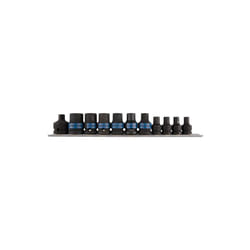 Jeu de 10 douilles Torx e à choc + accessoires en rail E5 à E20 - King Tony