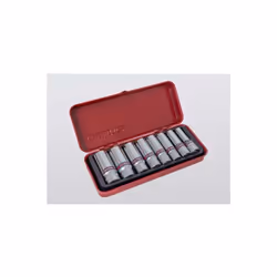 KING TONY - Coffret 3/8 8 pièces SAE Caractéristiques principales de ce produit : Coffret métallique. Douilles longues 6 pans ...