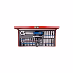 KING TONY - Coffret douilles 3/8 12 pans 7 à 19mm + longues 8 à 19mm Caractéristiques principales de ce produit : Coffret mét ...