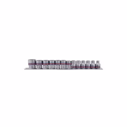 KING TONY - Jeu de 13 douilles 12 pans 3/8" sur rail en pouces Caractéristiques principales de ce produit : Douilles 12 pans. ...