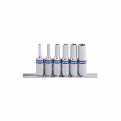 KING TONY - Rail de douilles 3/8 longues Torx femelles Caractéristiques principales de ce produit : Douilles TORX®. Contenu : ...