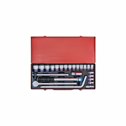 KING TONY - Coffret 1/2", 24 pcs, 12 pans Caractéristiques principales de ce produit : Coffret métallique. Douilles 12 pans.  ...