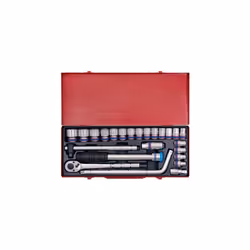 KING TONY - Coffret de douilles 1/2 24 pièces 12 pans Caractéristiques principales de ce produit : Coffret métallique. Douill ...