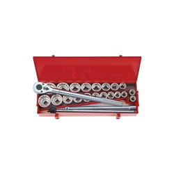 Coffret douille 3/4 pouce et métrique, 12 pans, 24 pièces - King Tony