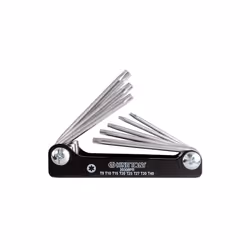 KING TONY - Jeu de 8 clés Torx Caractéristiques principales de ce produit : Monture métallique. Contenu : Clé mâle TORX® cour ...