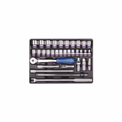 KING TONY - Thermoformé 33 pièces 1/2 Contenu : Douille standard métrique 6 pans 1/2: 8 - 9 - 10 - 11 - 12 - 13 - 14 - 15 - 1 ...