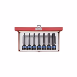 KING TONY - Coffret de douilles 1/2" choc longue Allen Caractéristiques principales de ce produit : Coffret métallique, douil ...