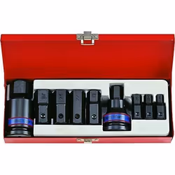 KING TONY 6411MP Coffret de Douilles 6 Pans à Choc Set de 11 3/4