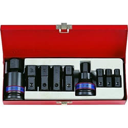 KING TONY 6411MP Coffret de Douilles 6 Pans à Choc Set de 11 3/4