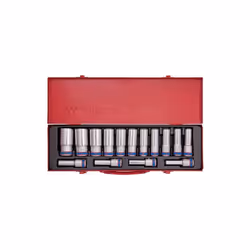 KING TONY - Coffret douilles 1/2 longues 12:14-16:19-21:24-26-27-30-32mm 15pcs Caractéristiques principales de ce produit : C ...