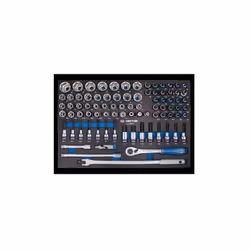 KING TONY - Module mousse + PP 84 pièces douilles 1/2 et accessoires Caractéristiques principales de ce produit : 560 x 375 m ...