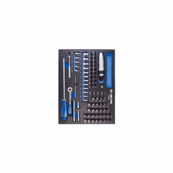 KING TONY - Module mousse + PP 82 pièces douilles 1/4 et accessoires Caractéristiques principales de ce produit : #9 (280 x 3 ...