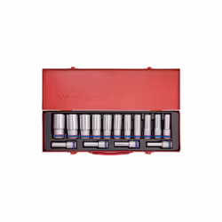 KING TONY - Coffret de douilles 1/2 Longues 15 pièces Caractéristiques principales de ce produit : Coffret métallique. Douill ...
