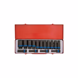 KING TONY - Coffret de douilles longues choc 1/2" 15pcs version 22-24-27-30-32mm Caractéristiques principales de ce produit : ...