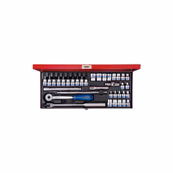 KING TONY - Coffret 3/8 34pièces version 12 pans Caractéristiques principales de ce produit : Coffret métallique. Douilles 12 ...