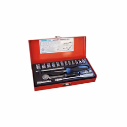 KING TONY - Coffret 1/4" 18 pièces Caractéristiques principales de ce produit : Coffret métallique. Douilles 6 pans. Cliquet  ...