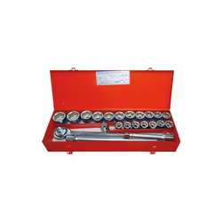 KING TONY - Coffret à douilles 3/4" 23 pièces 17 à 42mm Caractéristiques principales de ce produit : Coffret métallique. Doui ...