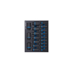 Module mousse + pp 19 pièces douilles chocs longues 1/2 - King Tony