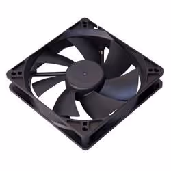 Akasa 12CM BLACK FAN, Ventilateur, 17,5 dB, Noir
