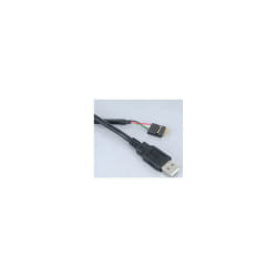 Akasa 0.4m USB (A) câble USB 0,4 m USB A Noir