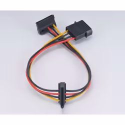 Akasa AK-CBPW01-30, 0,3 m, Molex (4-pin), SATA 15 broches, Mâle, Femelle, Noir, Rouge, Jaune