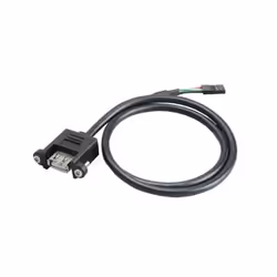 Akasa AK-CBUB06-60BK, 0,6 m, USB A, Femelle, Femelle