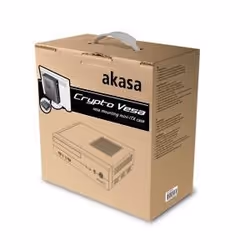 Akasa Crypto Vesa, Small Form Factor (SFF), PC, Noir, Mini-ITX, Acrylonitrile-Butadiène-Styrène (ABS), Acier, 2.5"