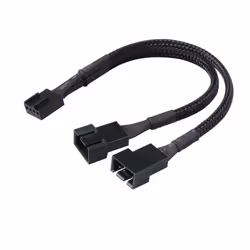 Akasa AK-CBFA04-15, Carte d’interconnexion de ventilateur, Noir, 2 ventilateur(s), 2 x 4pin PWM, 15 cm, 7,3 g
