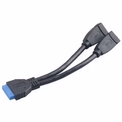 Akasa AK-CBUB09-15BK, 2 x USB A, Noir