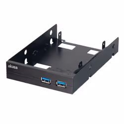 Akasa AK-HDA-06BKV2, 8,89 cm (3.5"), ports panneau I/O, 2.5", Noir, 5000 Gbit/s, 101,6 mm