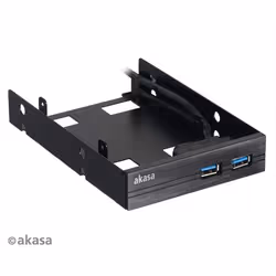 Akasa AK-HDA-06BKV2 Obturateur de baie de lecteur 8,89 cm (3.5") ports panneau I/O Noir