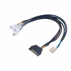 Akasa FLEXA FP3S, 0,3 m, SATA 15 broches, Noir