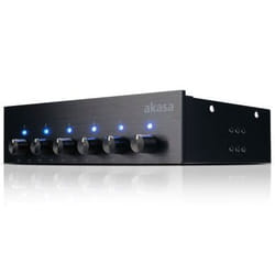 Akasa AK-FC-08BKV2 contrôleur de vitesse du ventilateur 6 canaux Noir