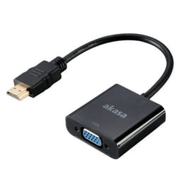 Akasa AK-CBHD15-20BK câble vidéo et adaptateur 0,2 m VGA (D-Sub) HDMI Type A (Standard) Noir