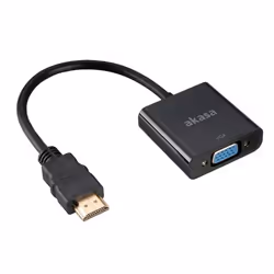Akasa AK-CBHD15-20BK câble vidéo et adaptateur 0,2 m VGA (D-Sub) HDMI Type A (Standard) Noir
